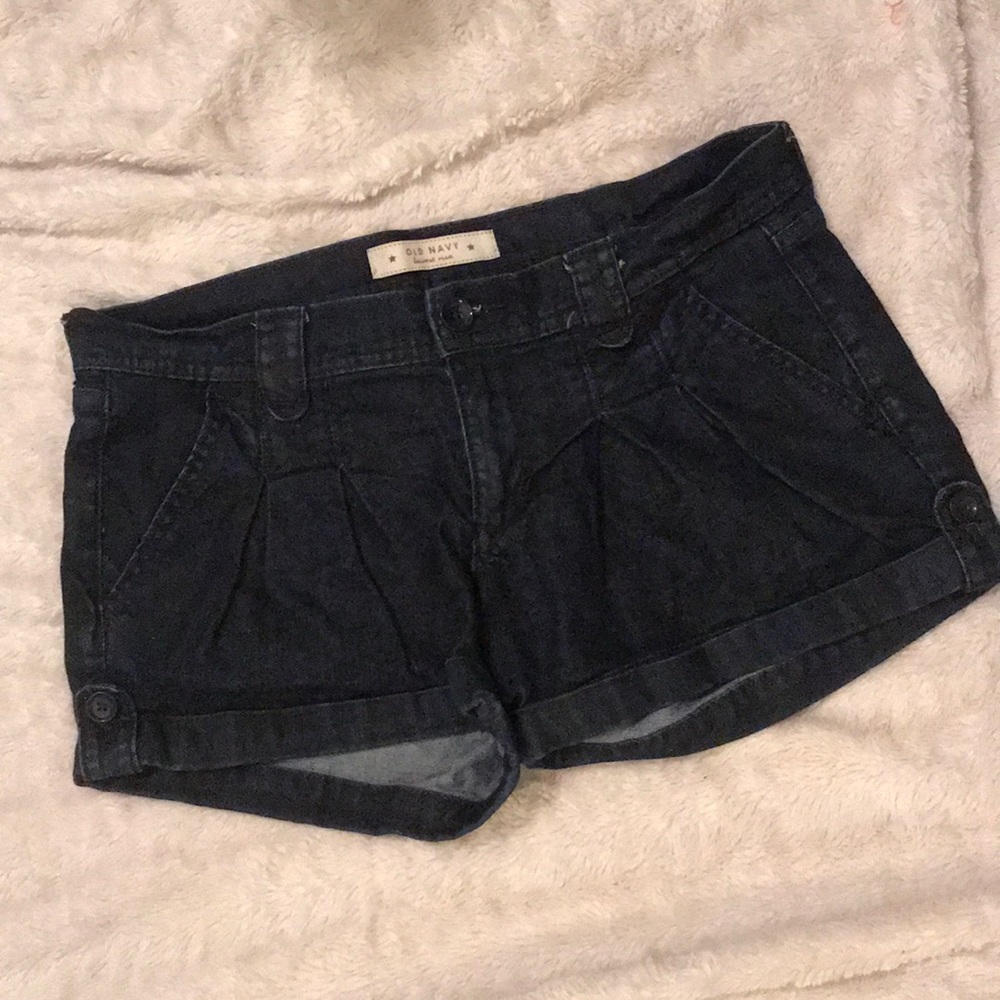 Dark denim shorts